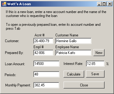Watts A Loan - Loan Preparation