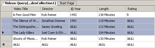 Selecting a Range of Records