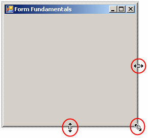 Resizing a form