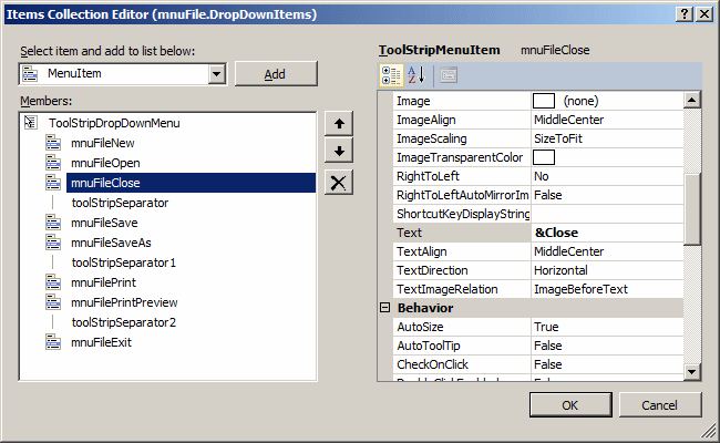 Items Collection Editor