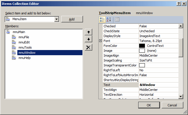 Items Collection Editor