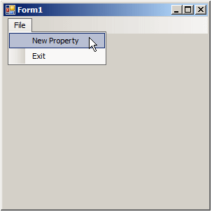 Using a menu item at execution time