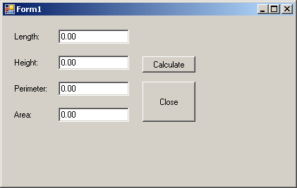 The form resized by the user