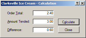 Difference Calculation
