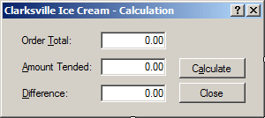 Clarksville Ice Scream - Difference Calculation