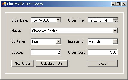 Clarksville Ice Cream: Result
