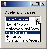 Using a DropDown combo box
