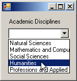 Selecting an existing item in a DropDown combo box