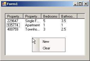Using various contextual menus