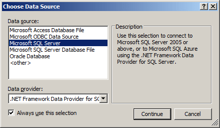 Choose Data Source