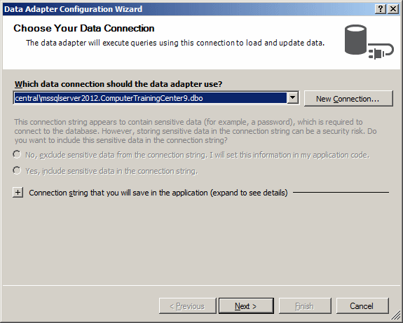 Data Adapter Configuration Wizard