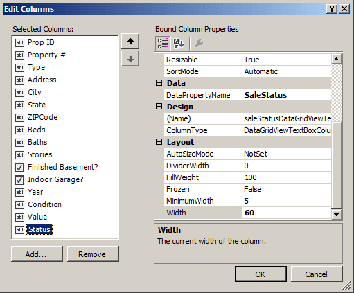 Edit Columns