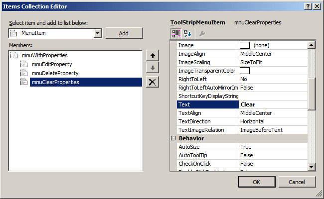 Items Collection Editor