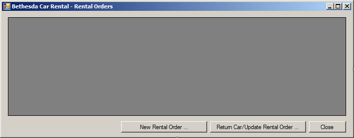 Bethesda Car Rental - Rental Orders