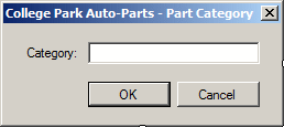 College Park Auto Parts: Category Editor