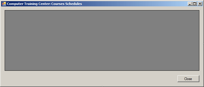 Computer Training Center - Courses Schedules
