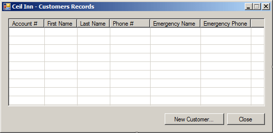 Ceil Inn - Customers Records