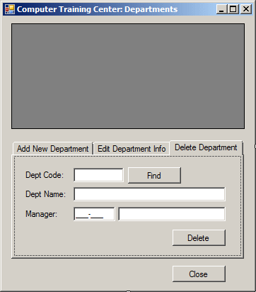 Computer Training Center - Departments