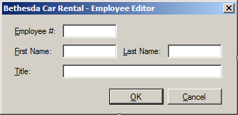 Bethesda Car Rental - Employee Editor