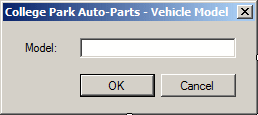 College Park Auto Parts: Model Editor