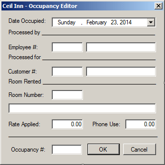 Ceil Inn - Occupancy Editor