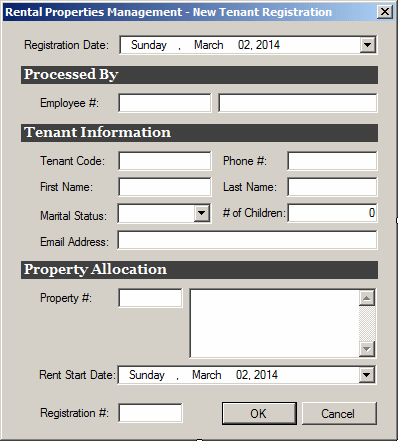 Lambda Properties Management - New Tenant Registration