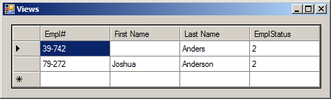 Updating Records Using a View