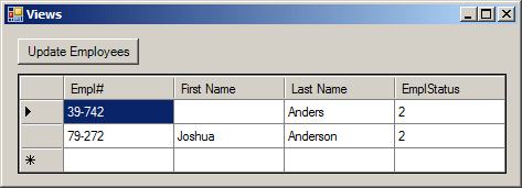 Updating Records Using a View