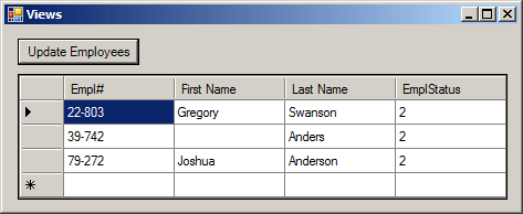 Updating Records Using a View