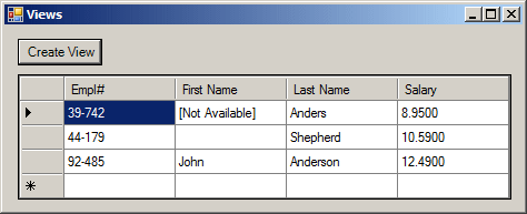 Updating Records Using a View