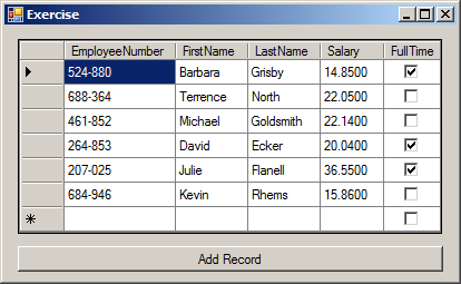 Data Entry Using a View