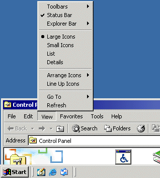 What programs are there in the standard menu windows