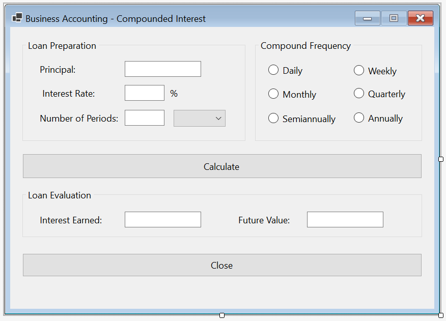 Business Accounting - Compounded Interest