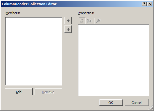 Column Header Collection Editor