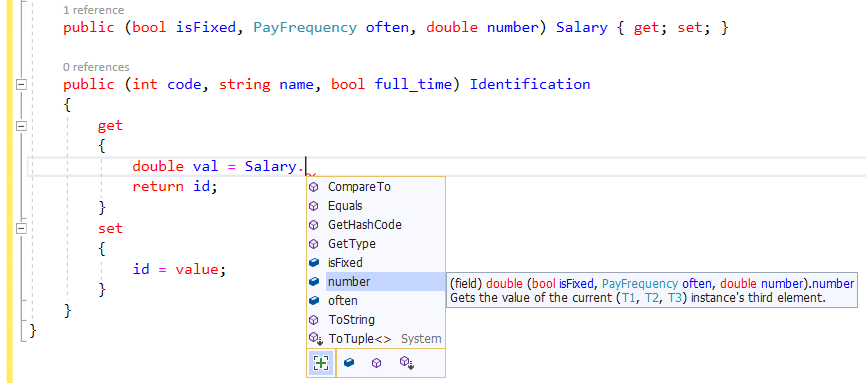 Tuples and Properties