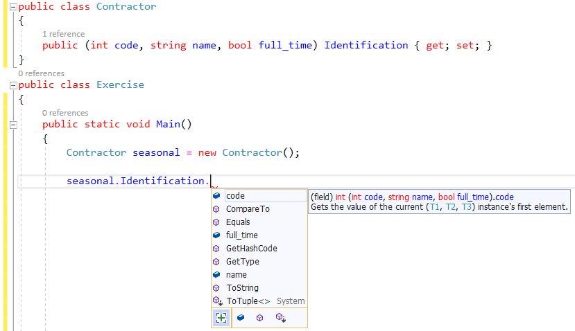 Tuples and Properties